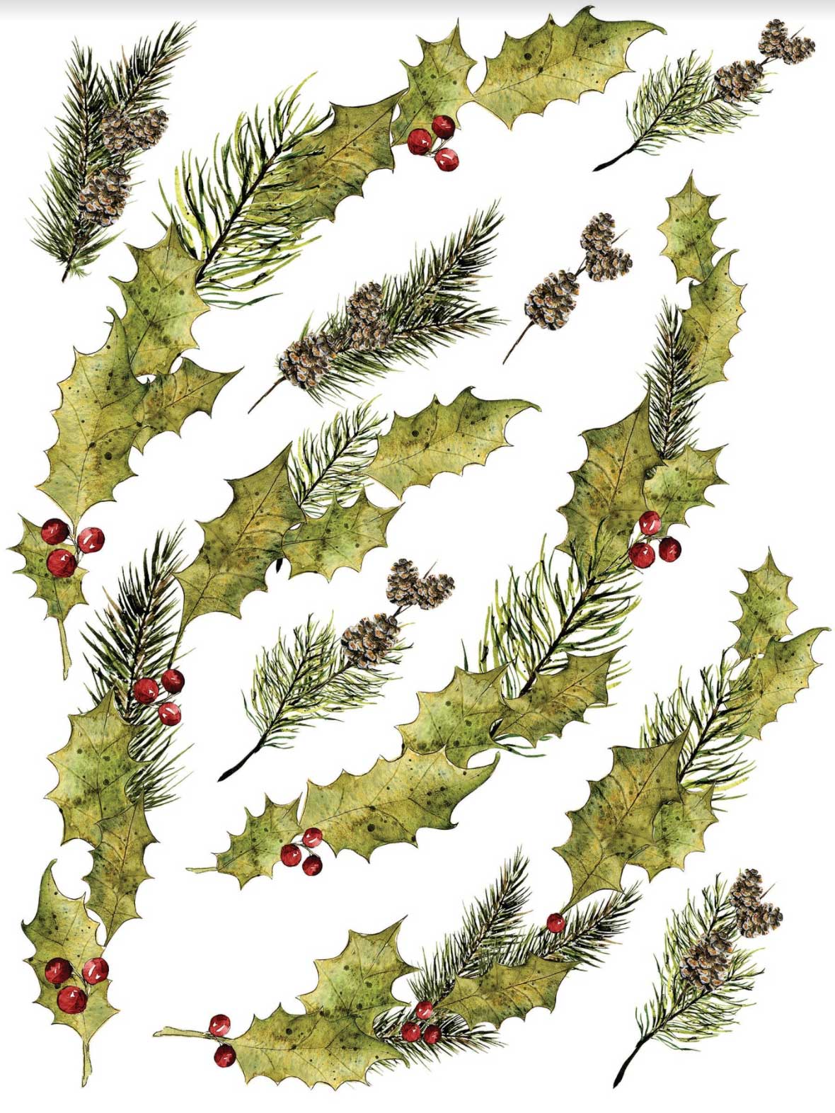 Woodland Christmas dekor transzfer