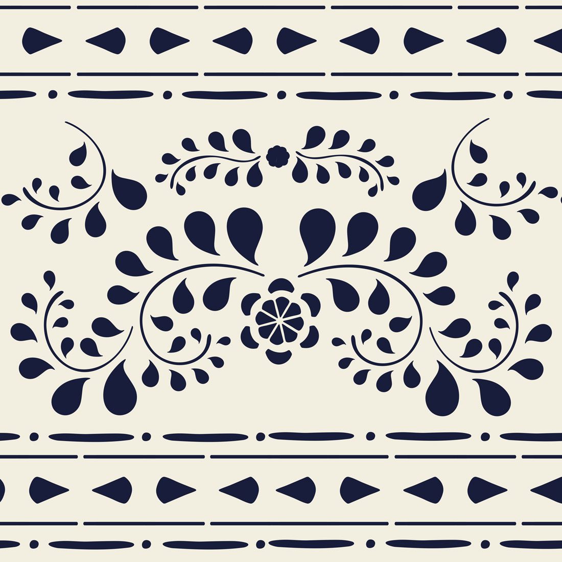 Faux Bone Inlay Annie Sloan Stencil
