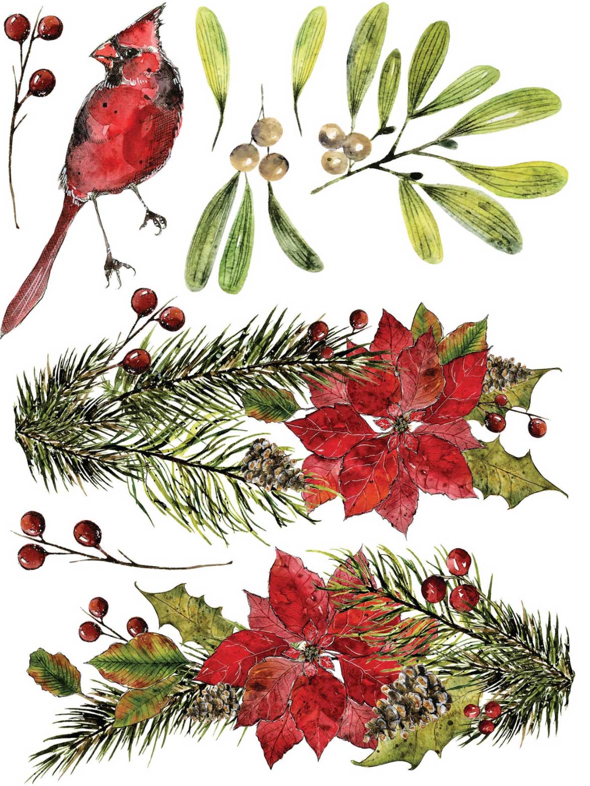 Woodland Christmas dekor transzfer