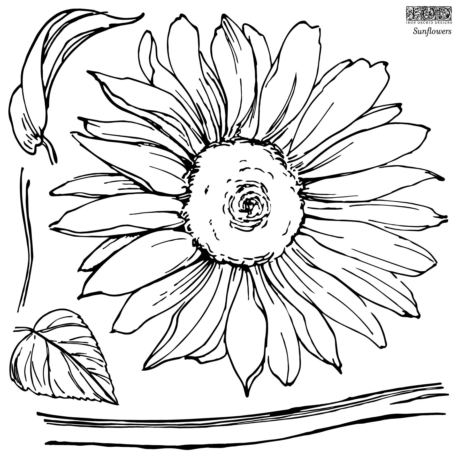 Sunflowers dekor pecsét
