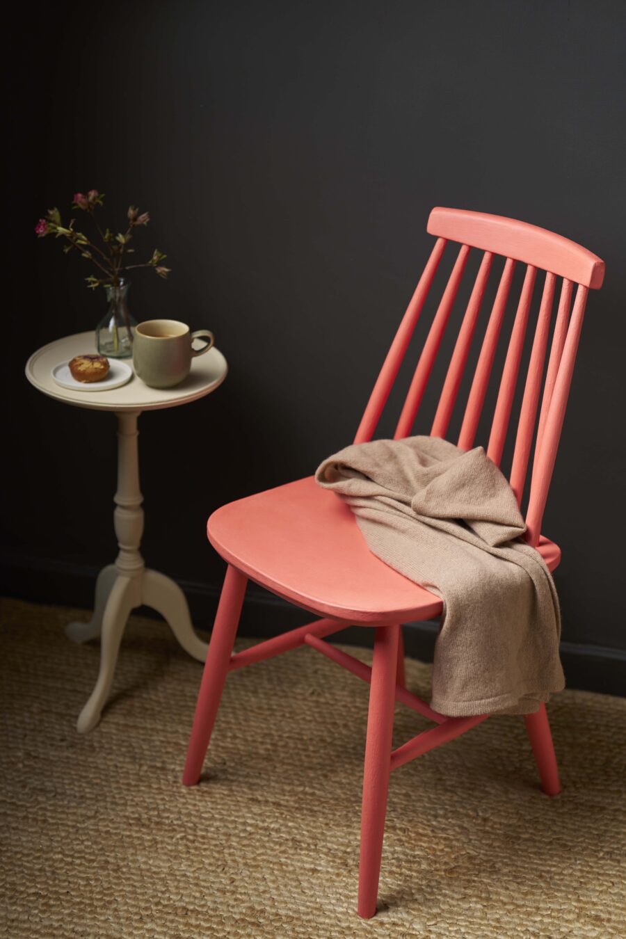 sandalwood red chalk paint kretafestek annie sloan szék