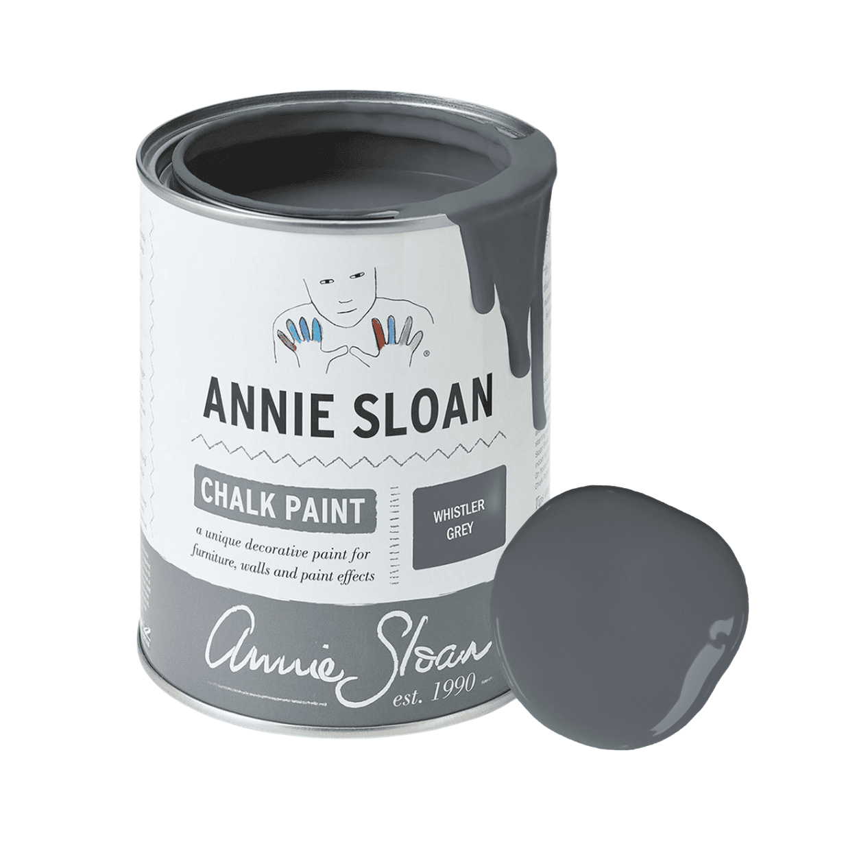 Whistler Grey Chalk Paint krétafesték Annie Sloan