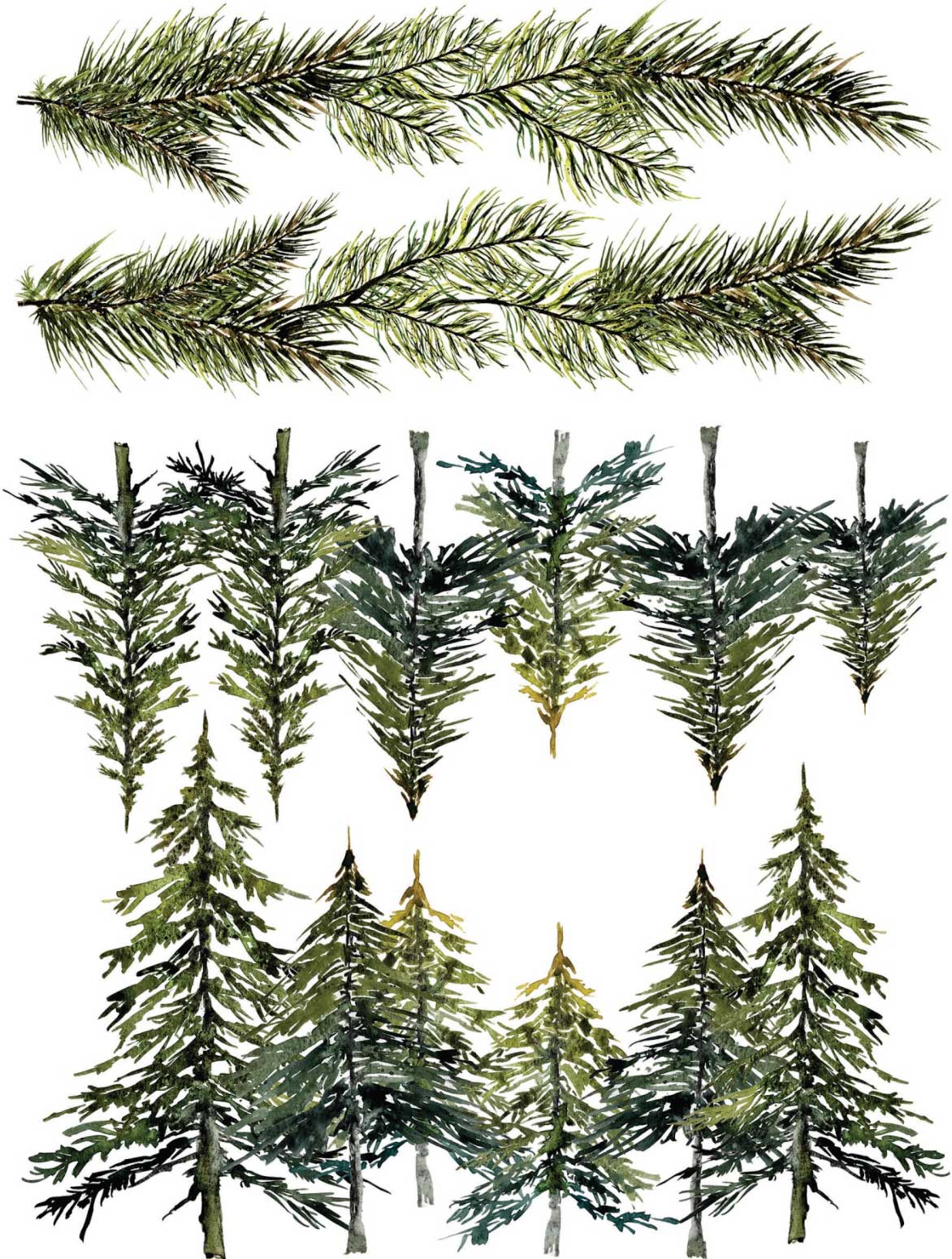Woodland Christmas dekor transzfer