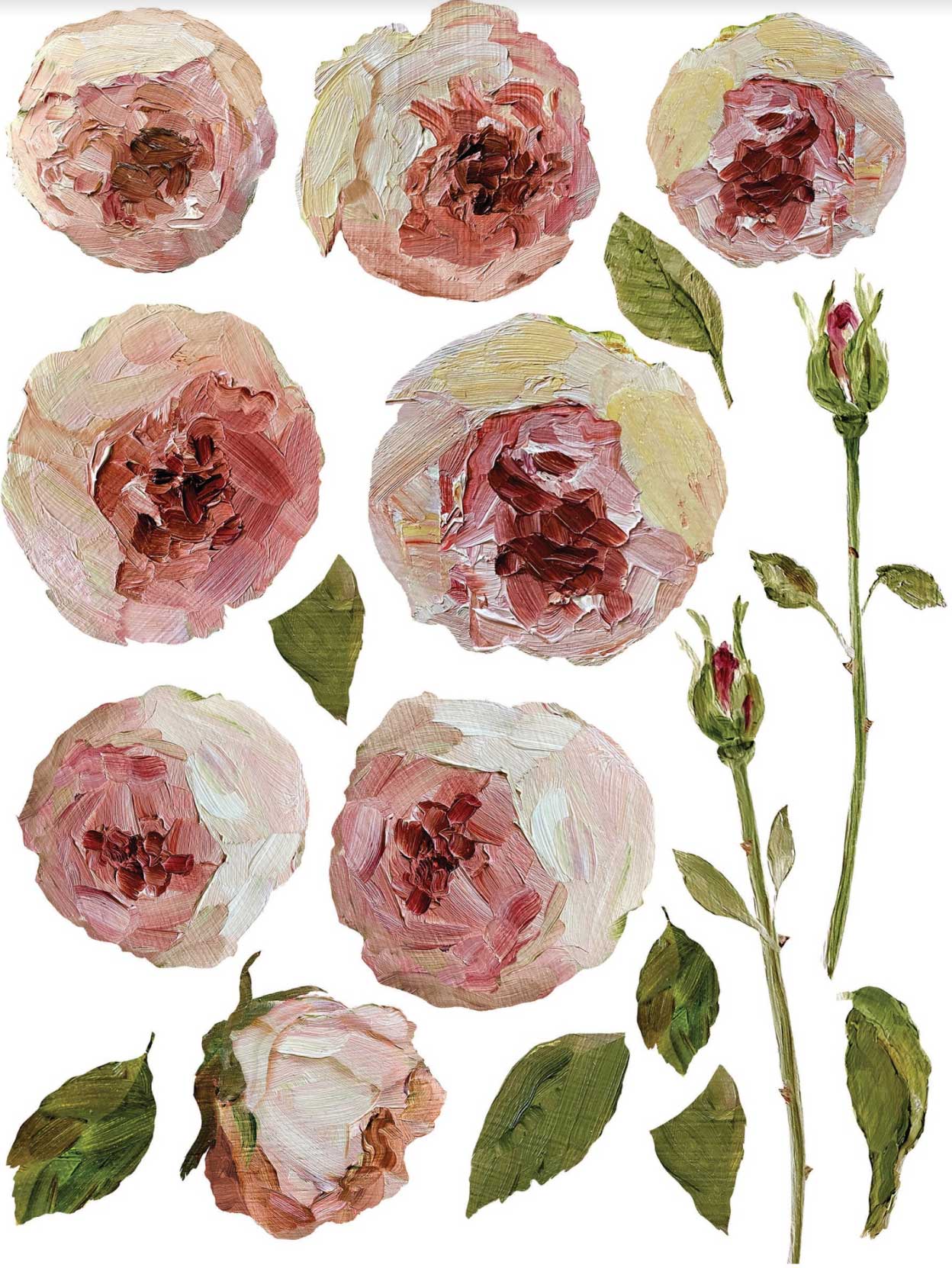 Painterly Floral dekor transzfer