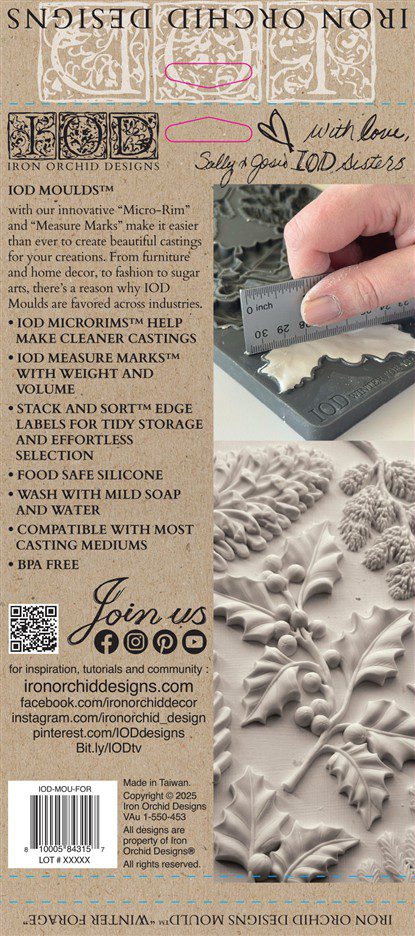 Winter Forage bútordísz öntőforma IOD csom