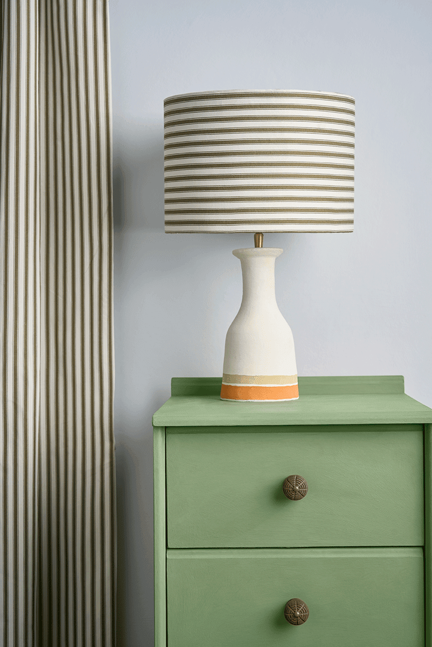 Capability green side table paled mallow wall