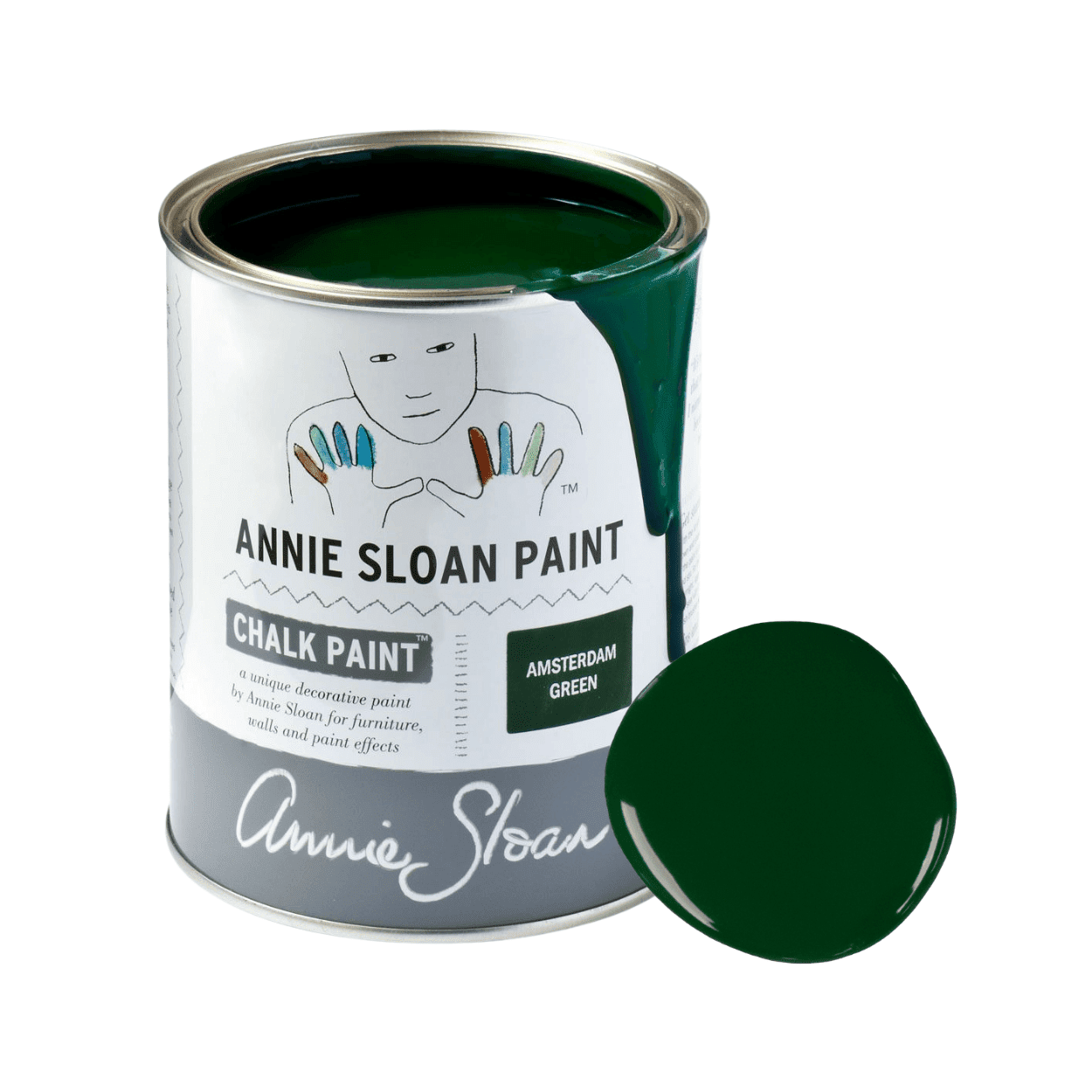 Amsterdam Green Chalk Paint krétafesték Annie Sloan