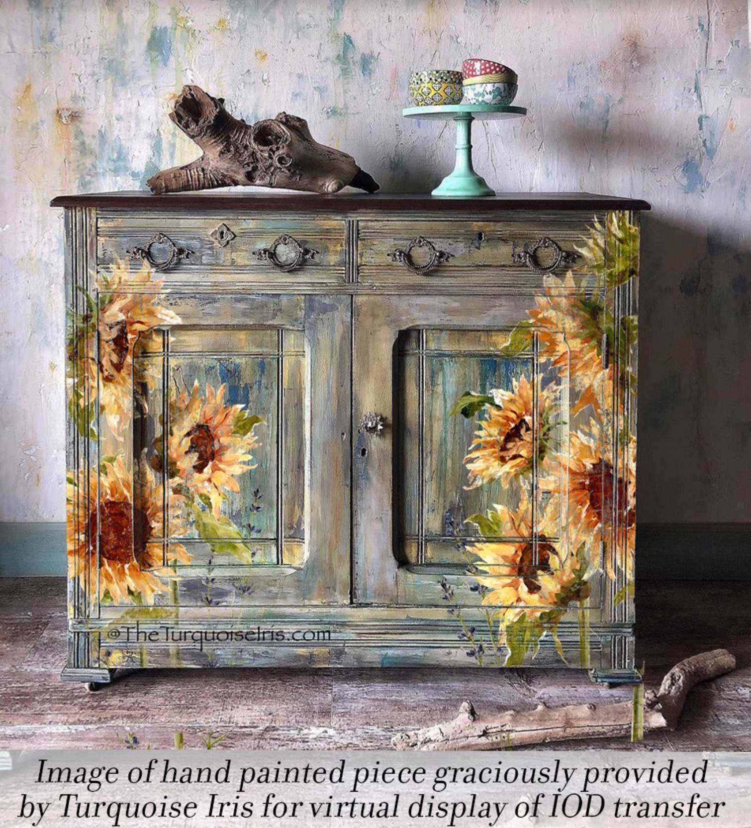 Painterly Floral dekor transzfer