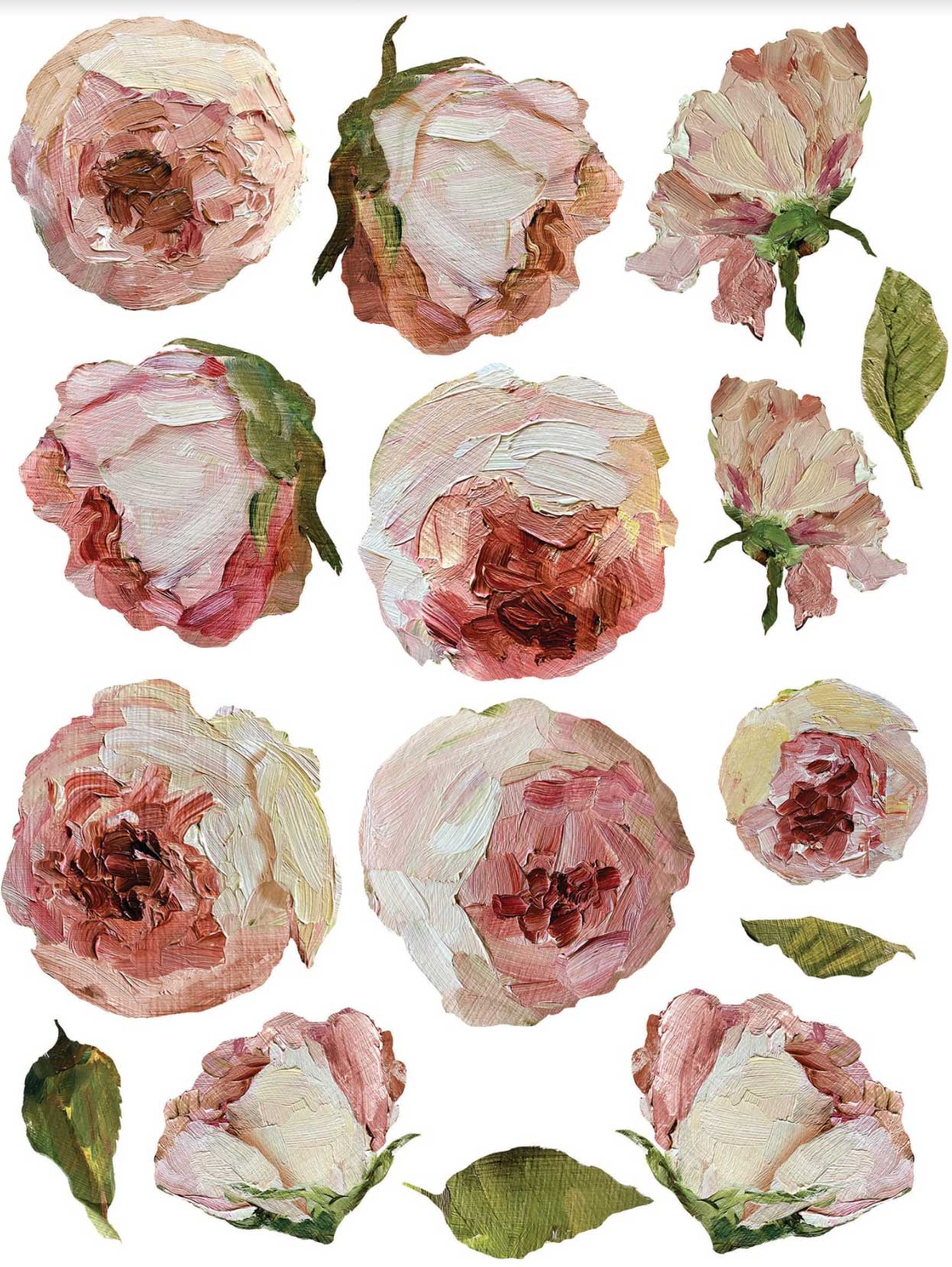 Painterly Floral dekor transzfer