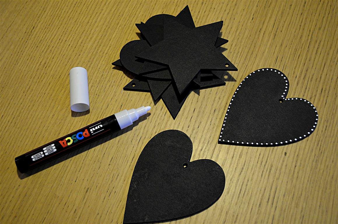 chalkboard art karácsonyfadísz
