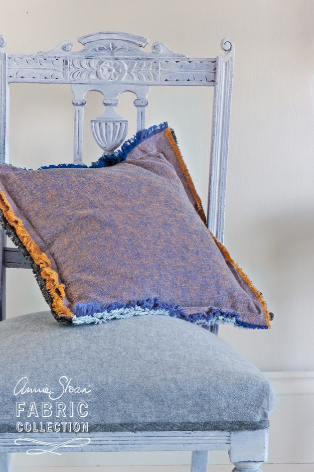 Napoleonic Blue Barcelona Orange bútorszövet