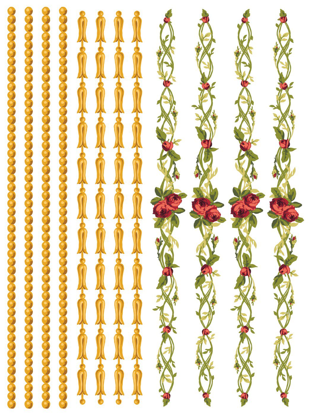 Petite Fleur Red IOD Paint Inlay sheet 3