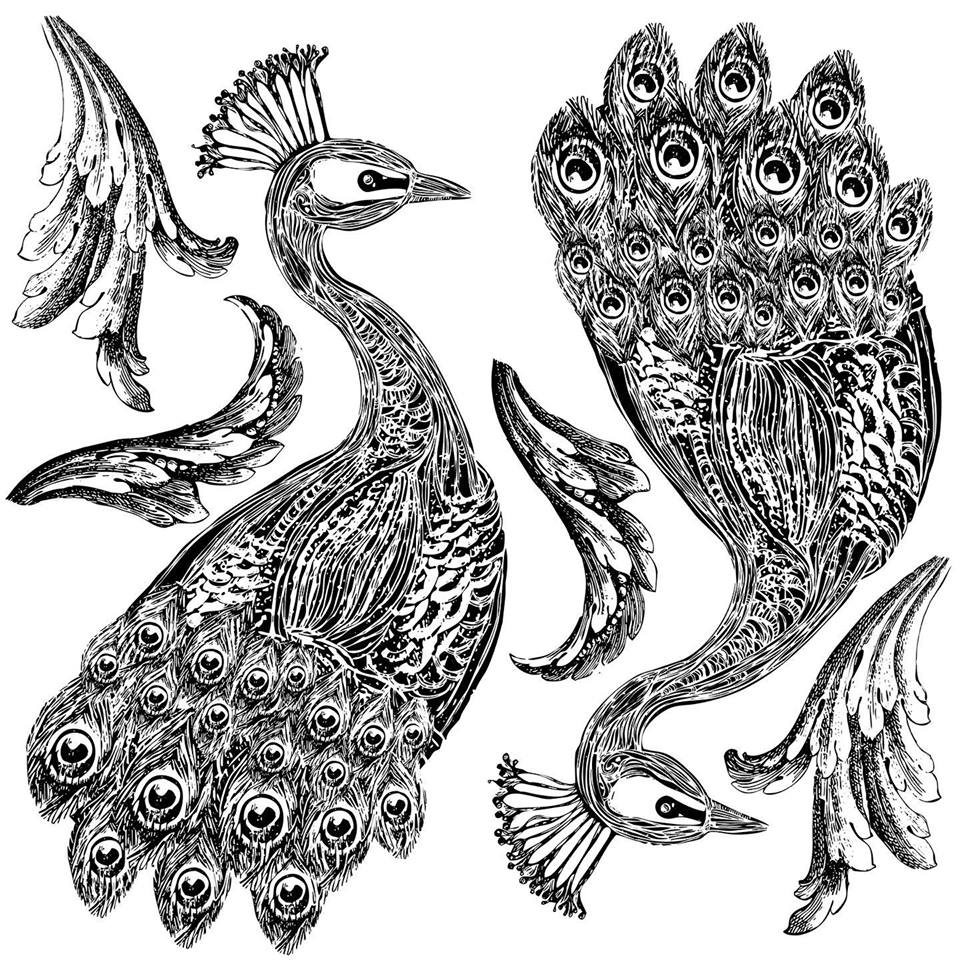Pavo dekor pecsét