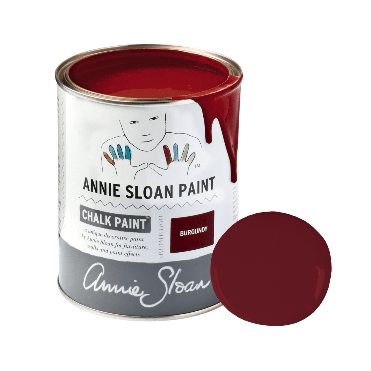 Burgundy Chalk Paint krétafesték Annie Sloan