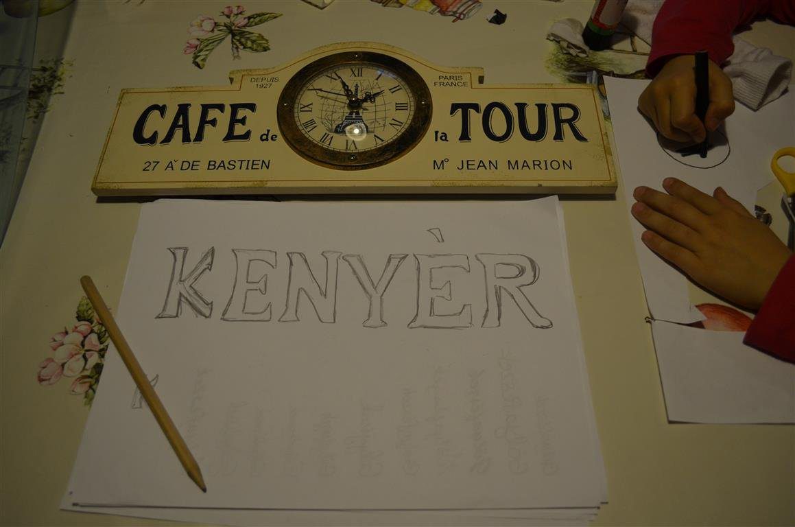 vintage kenyértartó festés