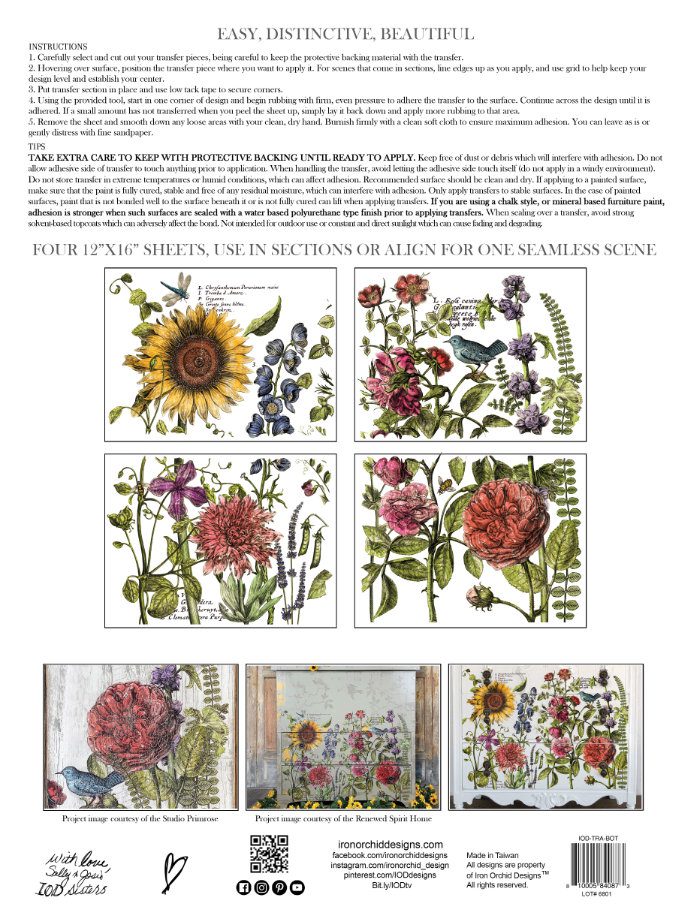 Botanist's journal dekor transzfer