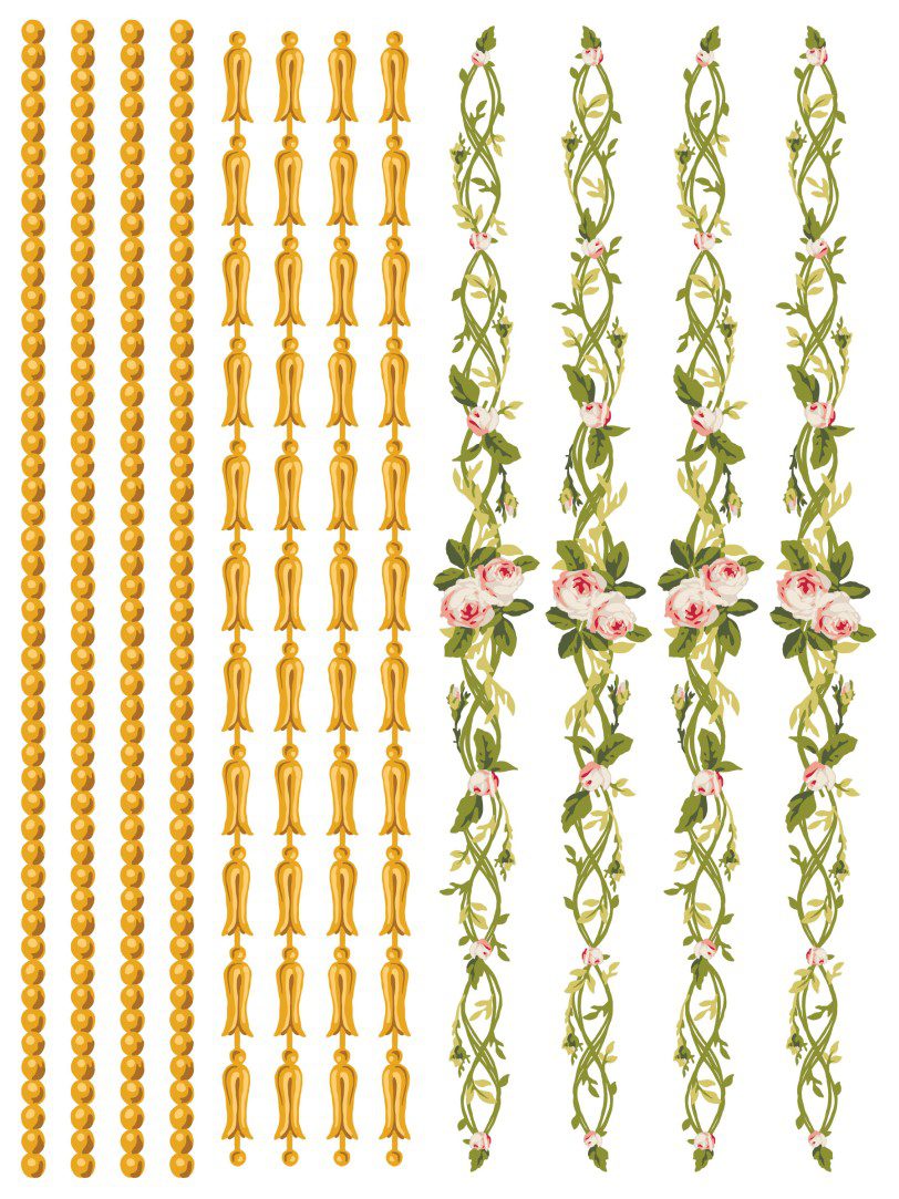 Petite Fleur Pink IOD Paint Inlay sheet1