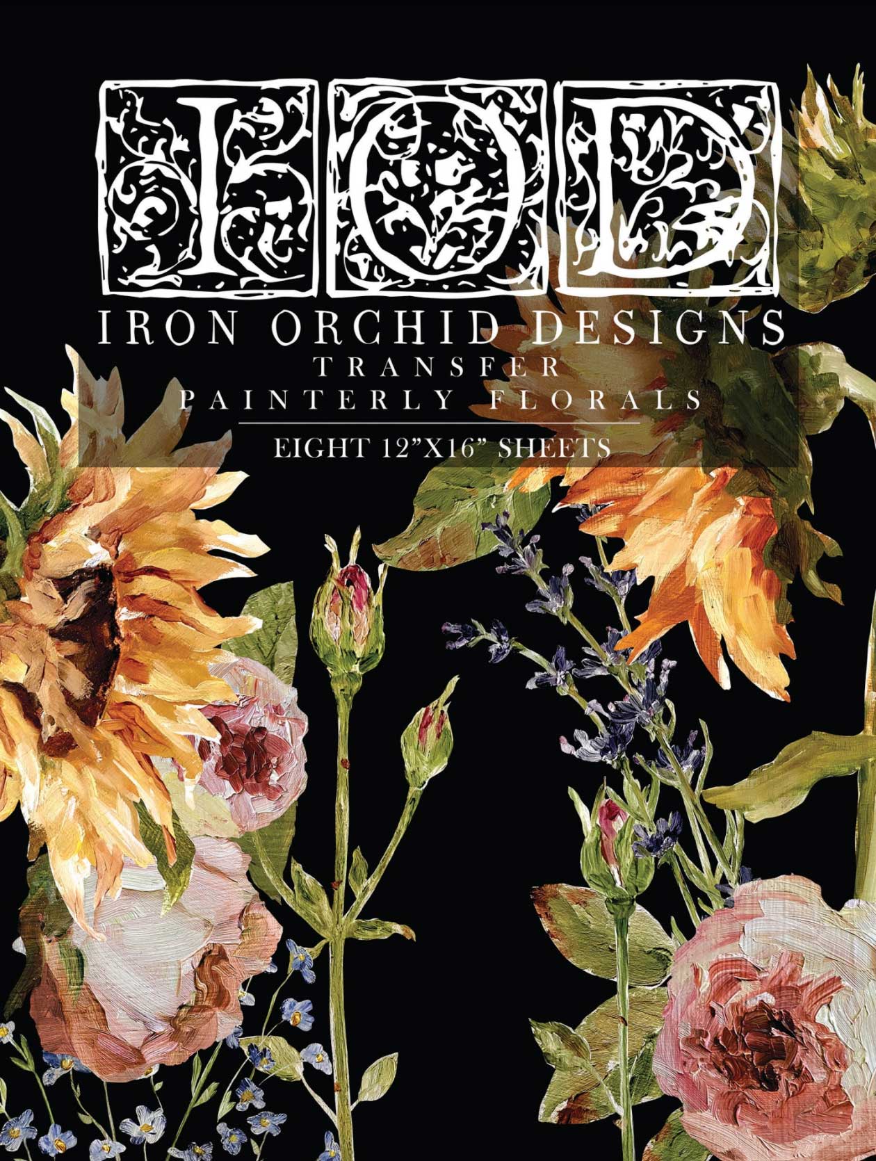 Painterly Floral dekor transzfer