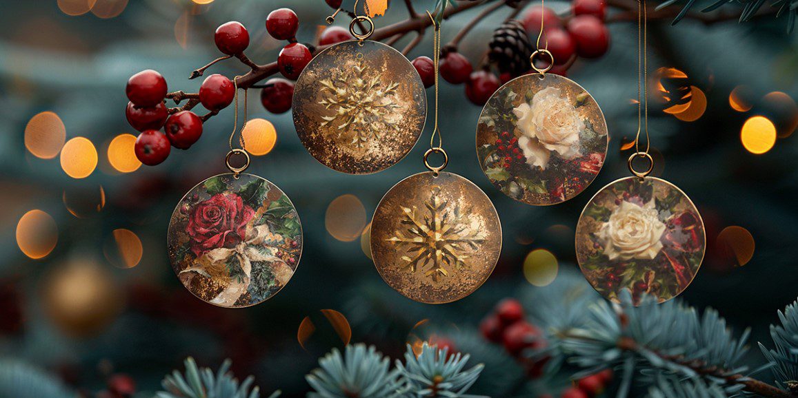 Crimson Velvet IOD transzfer A4 minta xmas diszek
