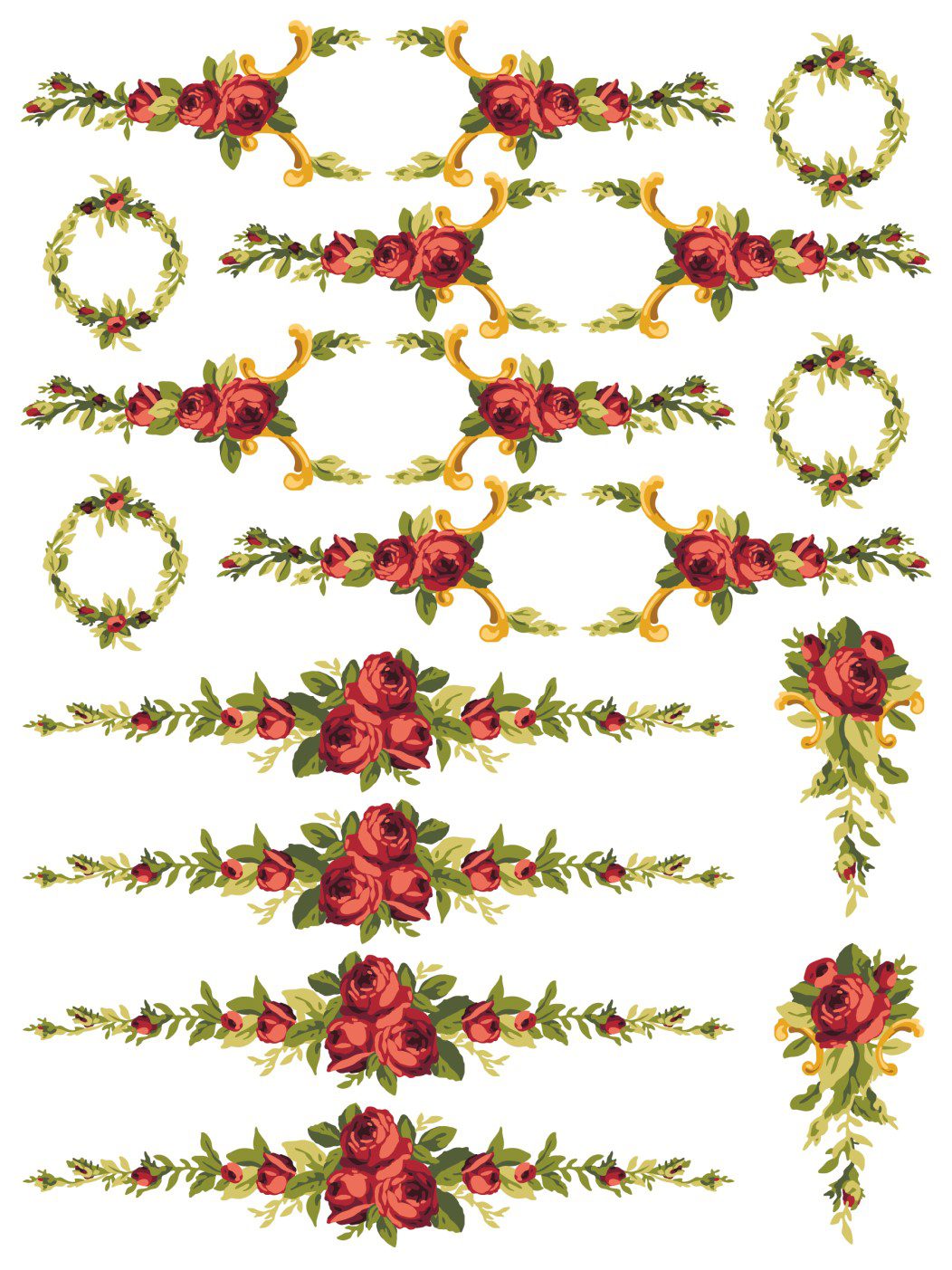 Petite Fleur Red IOD Paint Inlay sheet 2