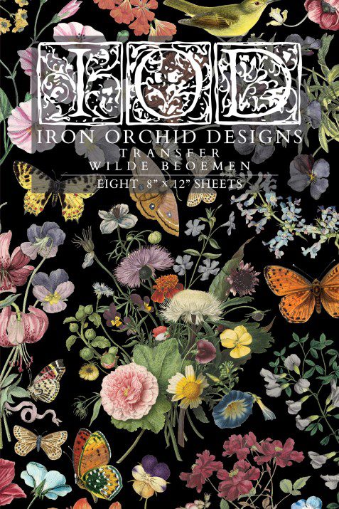 Wilde Bloemen dekor transzfer