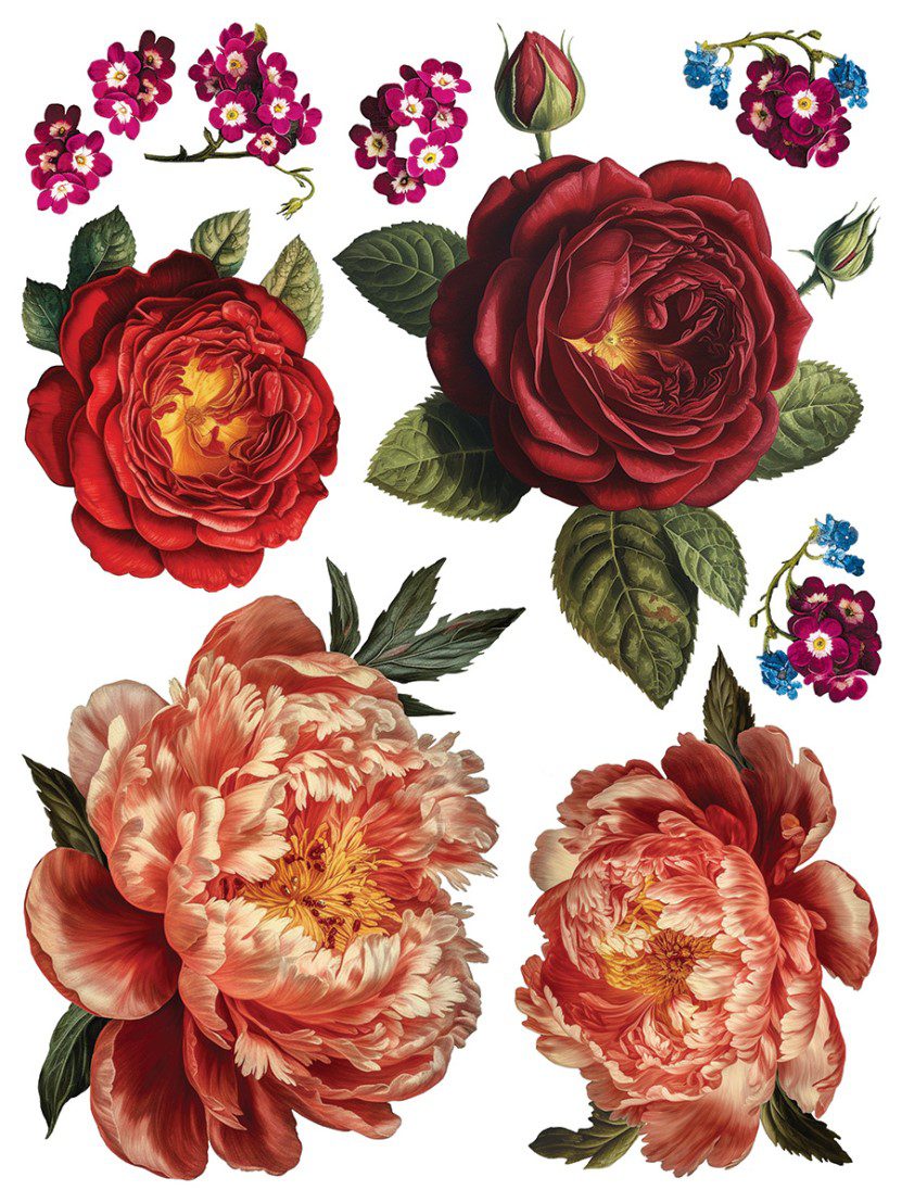 Collage de Fleurs IOD A3 transzfer sheet 4