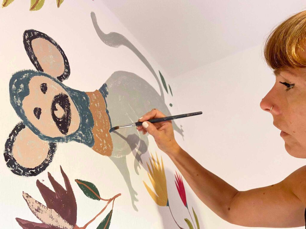 Toth Barbara dekoracios falfesto grafikus falat fest