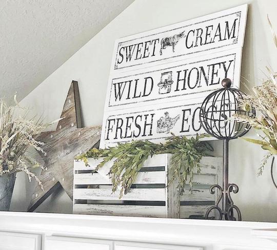 Farm fresh signage dekor transzfer