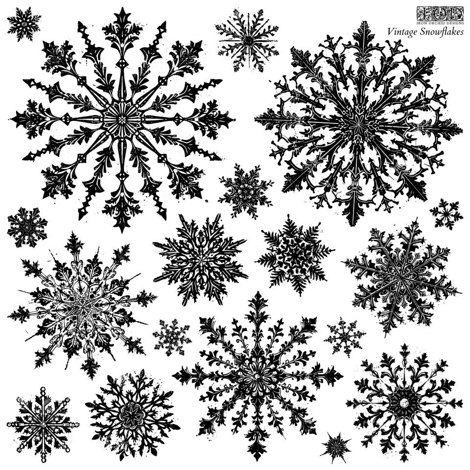 Vintage Snow Flakes dekor pecsét