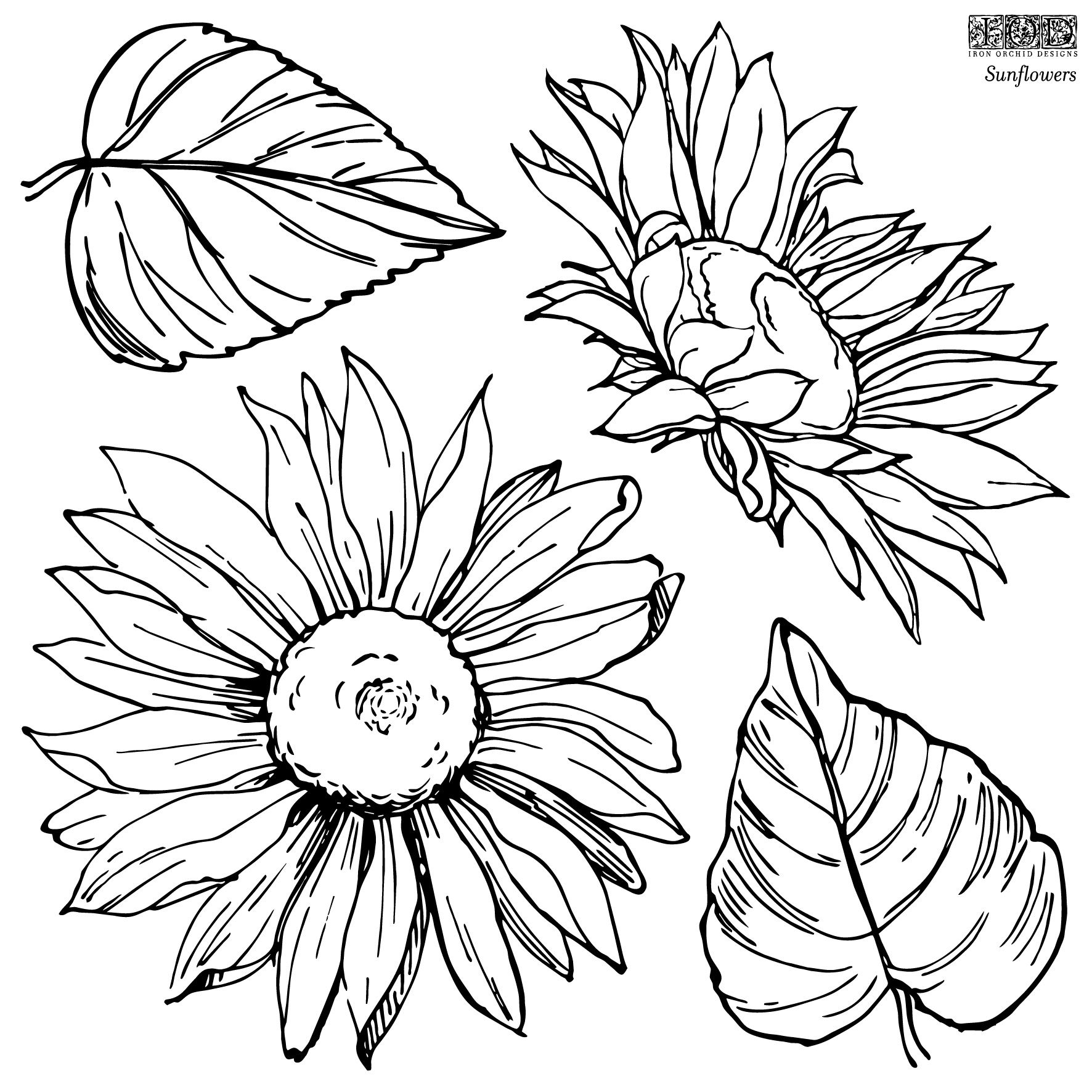 Sunflowers dekor pecsét