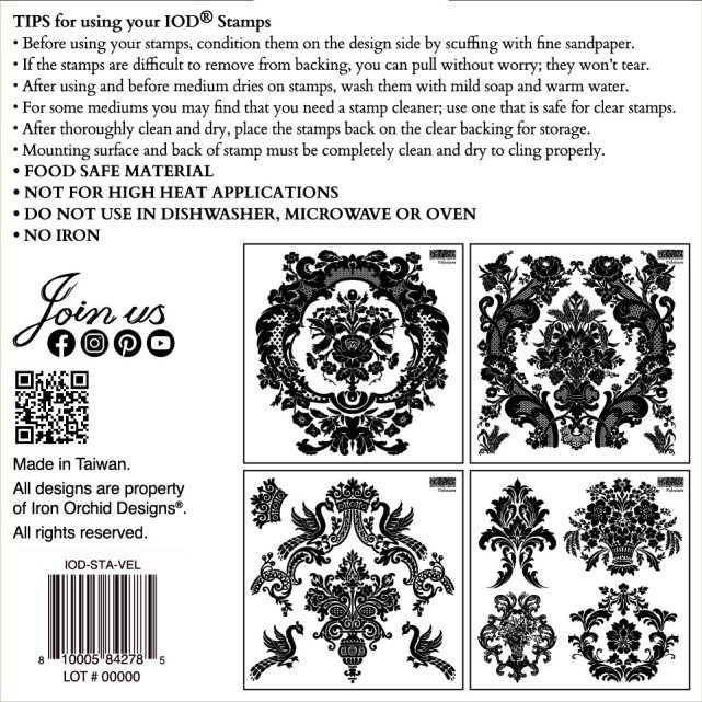 Velveteen Stamp IOD csom háta