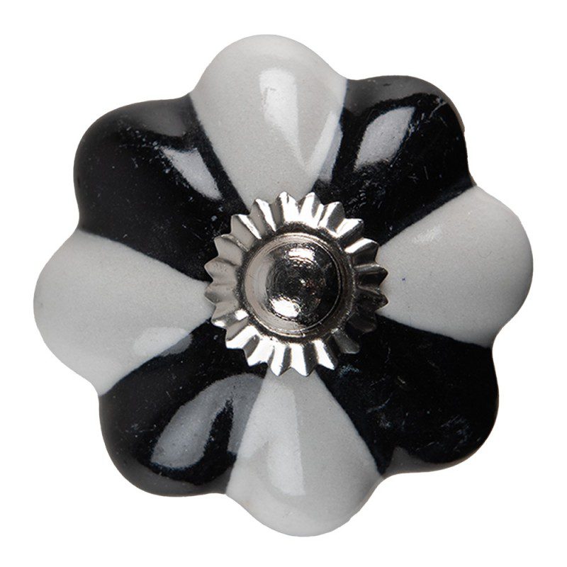 Bútorgomb fekete-fehér, fokhagyma 4 cm