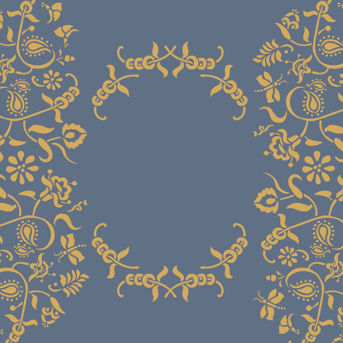 Paisley Floral Garland Annie Sloan Stencil