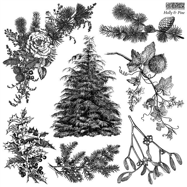 Holly & Pine dekor pecsét