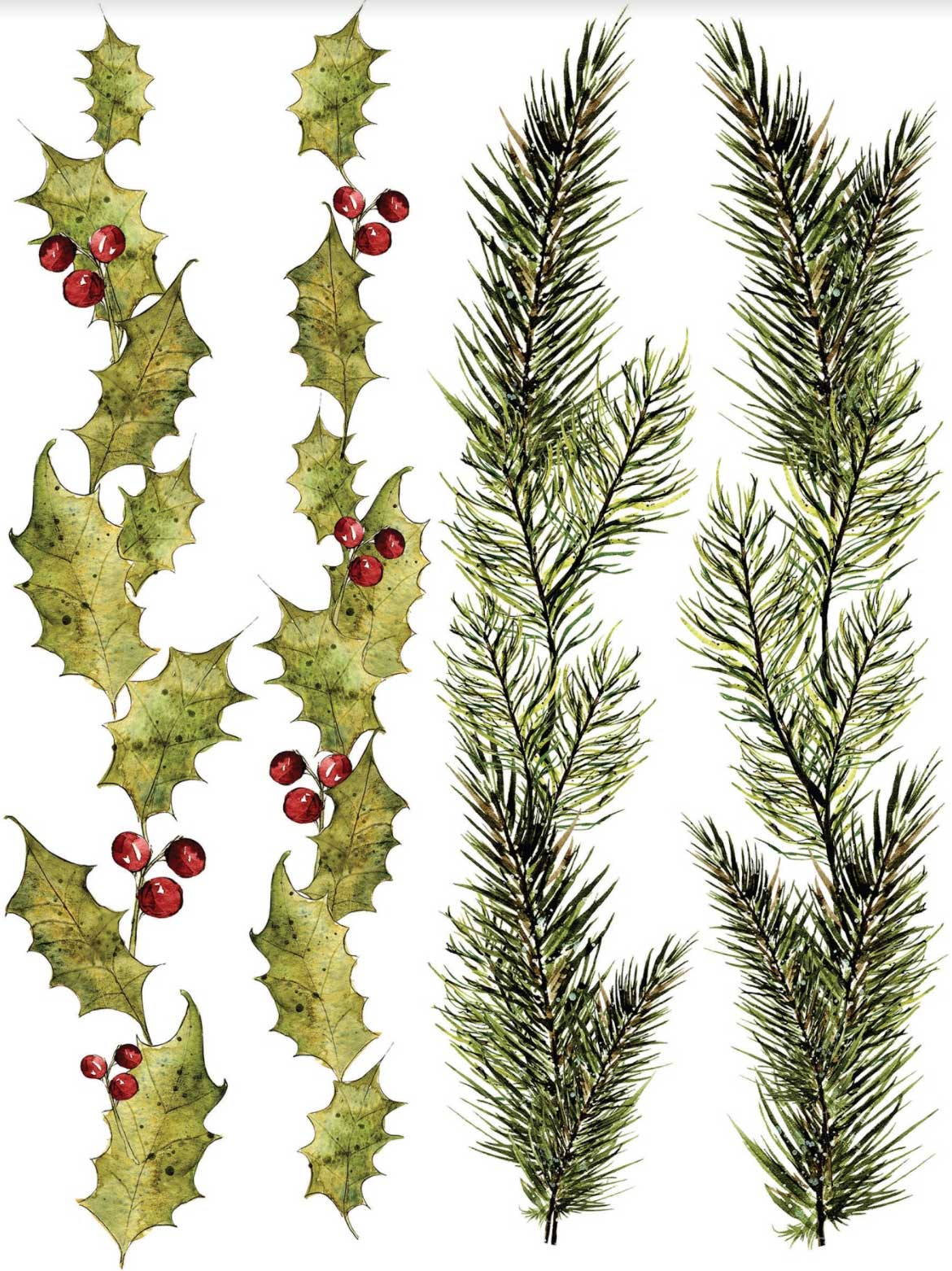 Woodland Christmas dekor transzfer