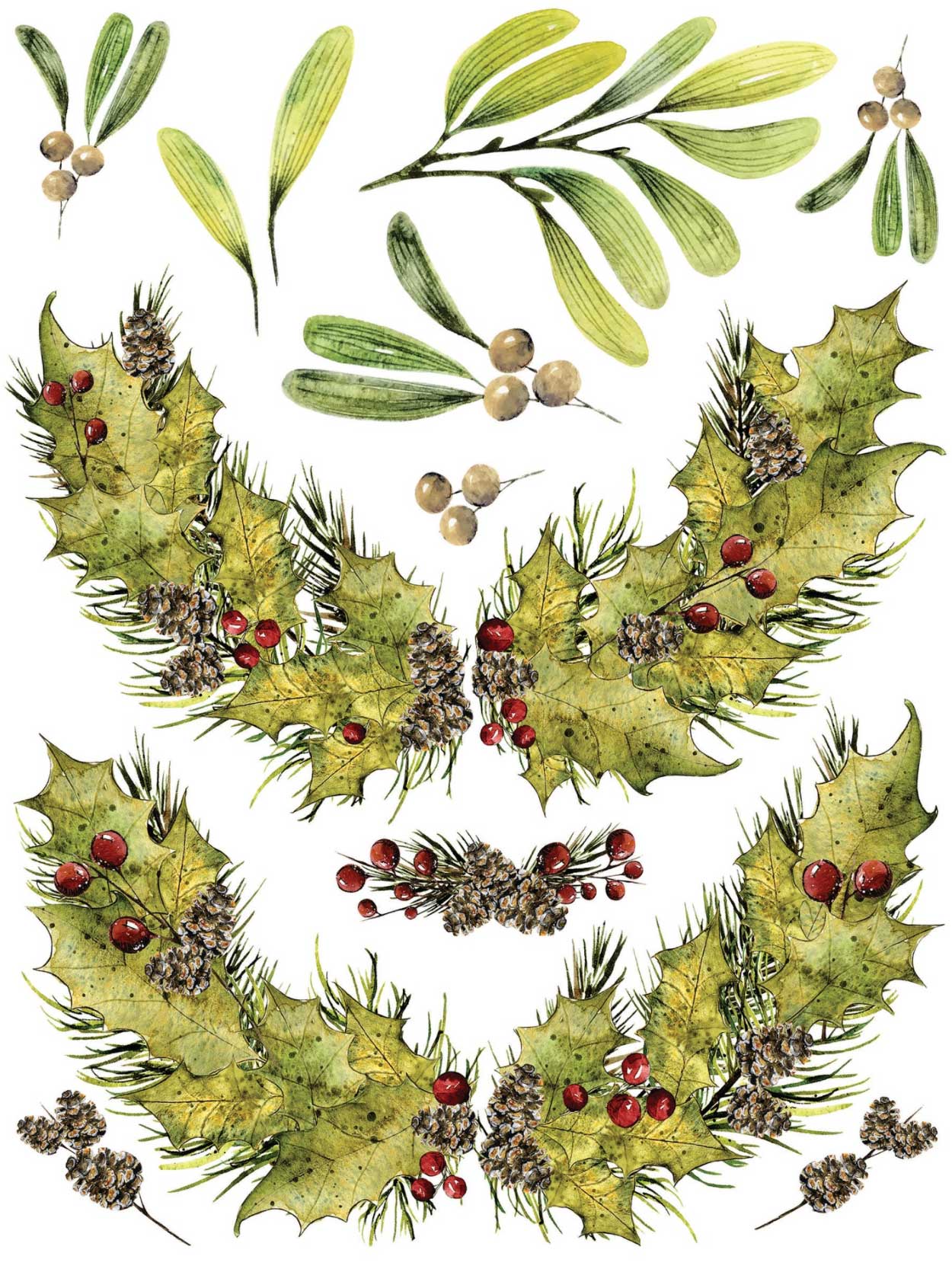 Woodland Christmas dekor transzfer