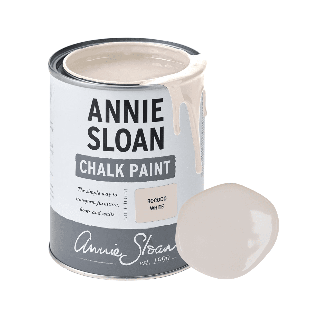 Rococo White Chalk Paint krétafesték Annie Sloan