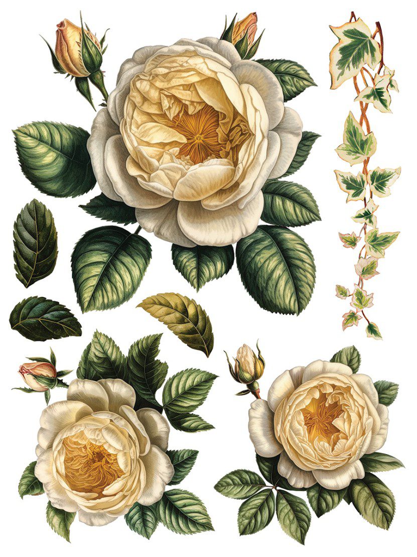 Collage de Fleurs IOD A3 transzfer sheet 2
