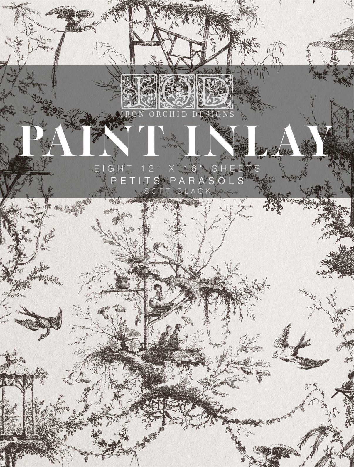 Petits Parasols Black Paint Inlay