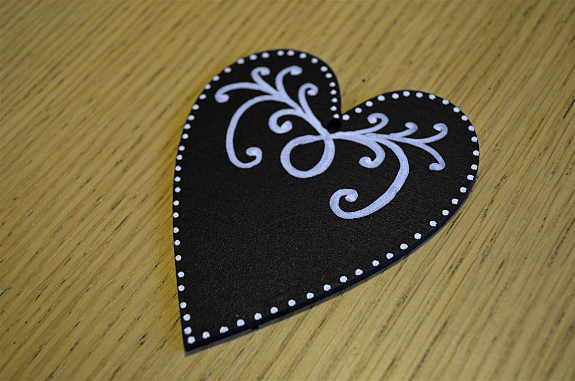 chalkboard art karácsonyfadísz