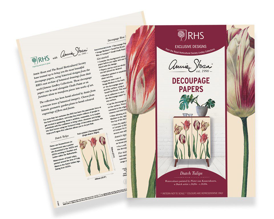 Dutch Tulips Decoupage Papír Annie Sloan