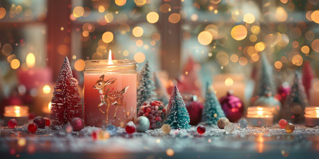 Kitschy Christmas IOD transzfer A4 minta gyertyas