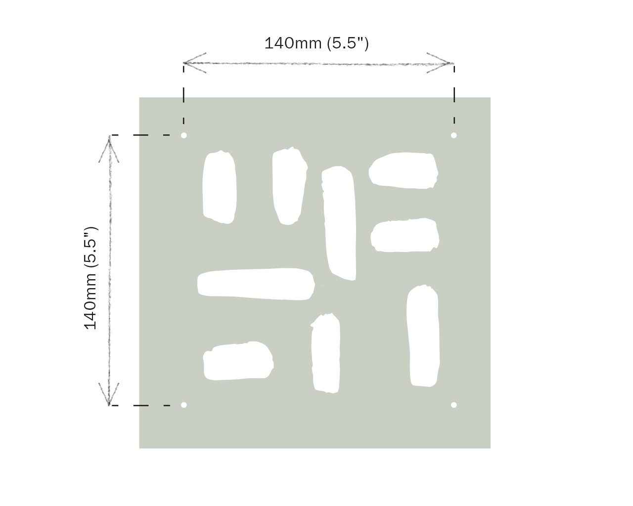 Brushwork Tile Annie Sloan Stencil