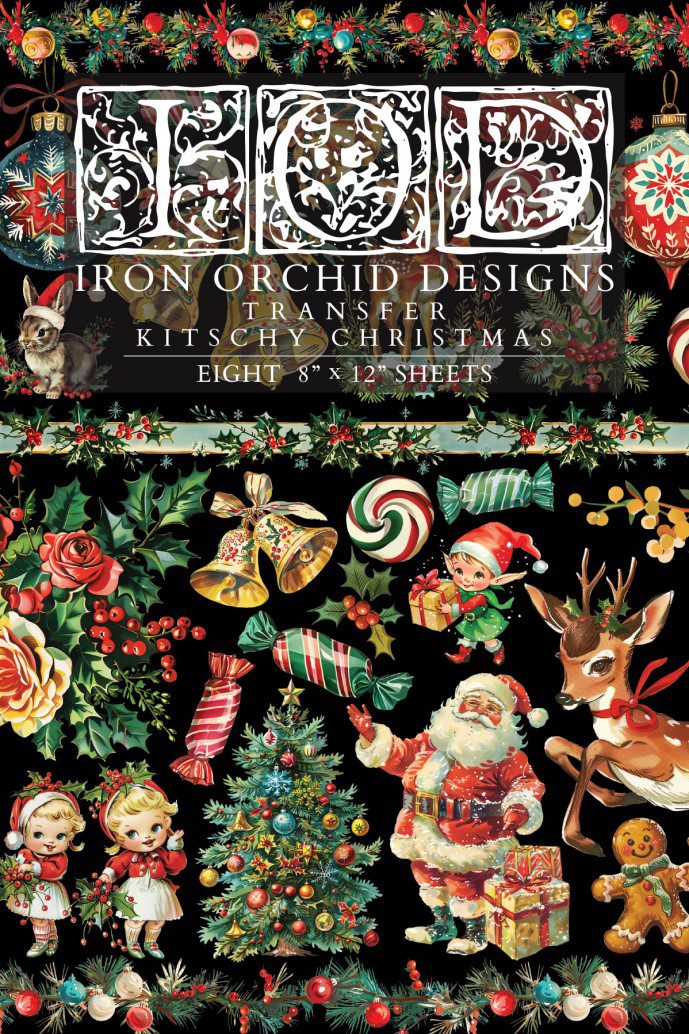 Kitschy Christmas dekor transzfer