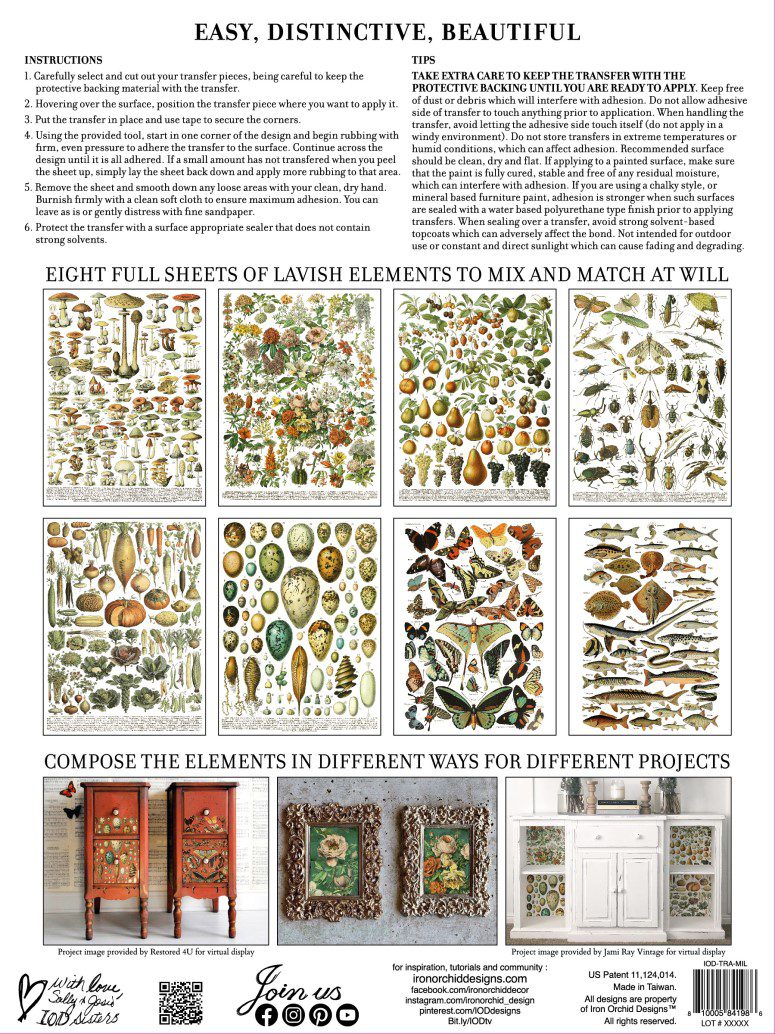 Millot's Page dekor transzfer