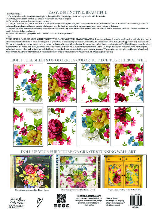 Wall Flower dekor transzfer