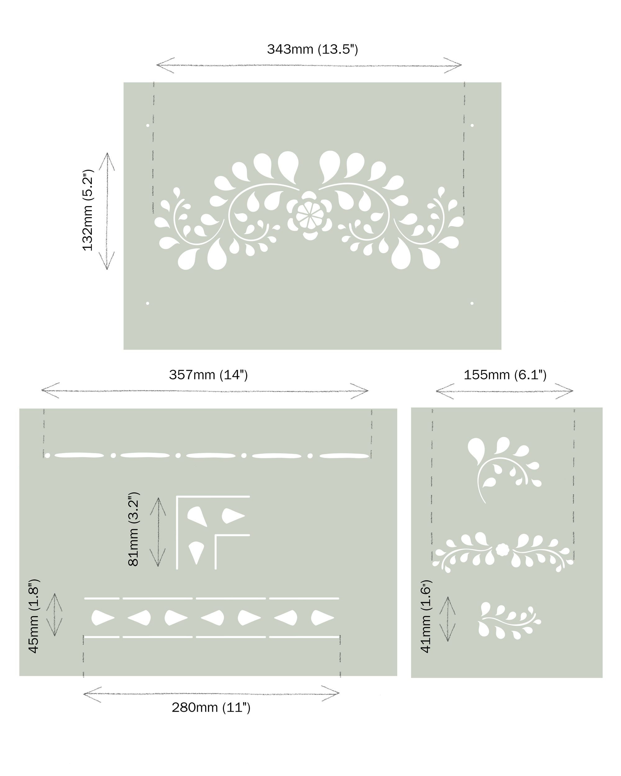 Faux Bone Inlay Annie Sloan Stencil