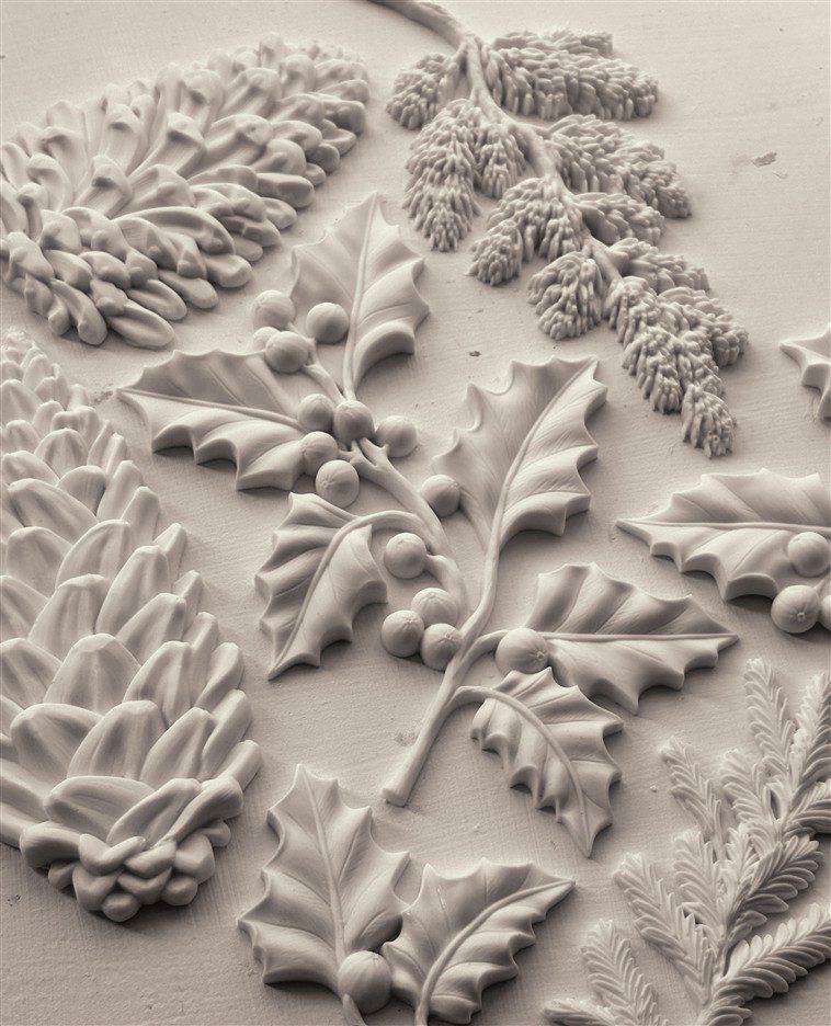Winter Forage bútordísz öntőforma IOD végeremény