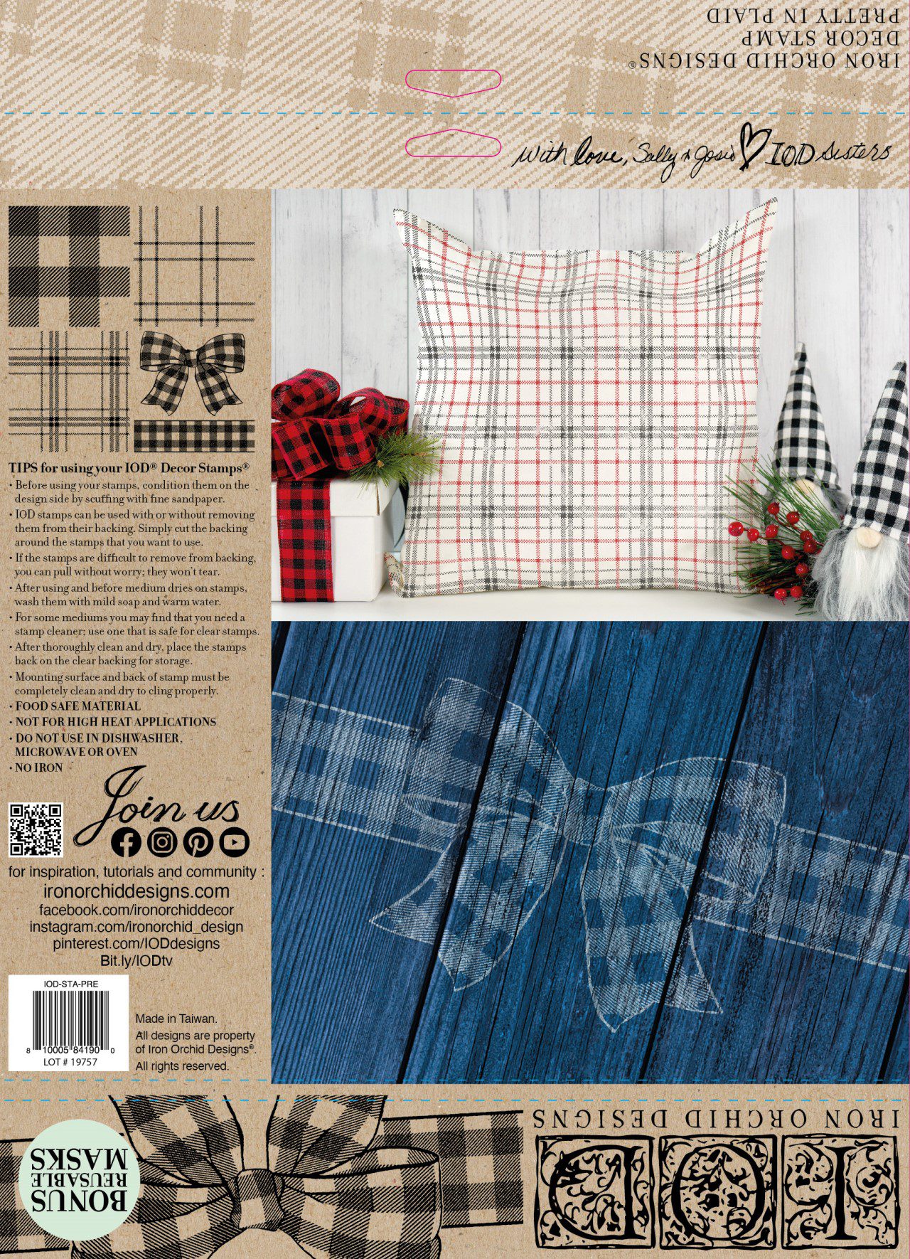 Pretty in Plaid dekor pecsét