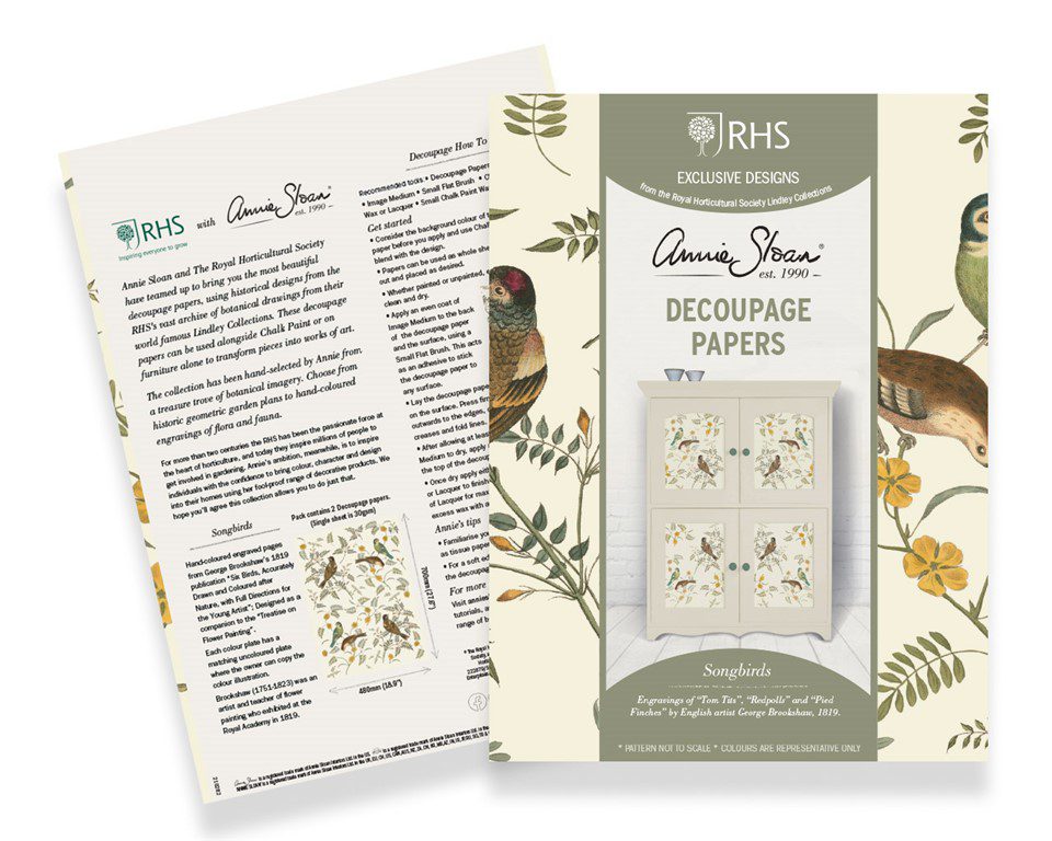 Songbirds Decoupage Papír Annie Sloan